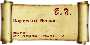 Bagnovini Norman névjegykártya